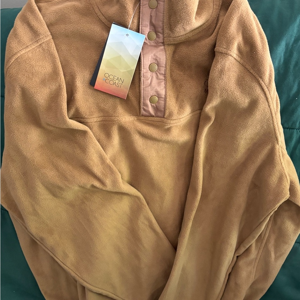 Ocean & Coast Men's Camel Fleece Shirt Jacket